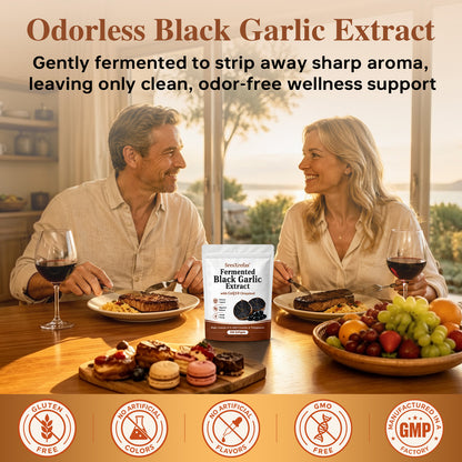 SresXrefas® Fermented Black Garlic Extract with CoQ10 Ubiquinol – Immune & Digestive Support | 300 Softgels
